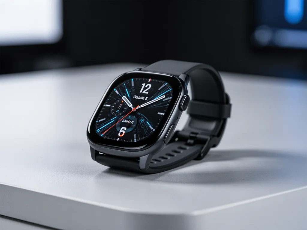 Image de la montre connectée Xiaomi Redmi Watch 5, montrant son design élégant et moderne